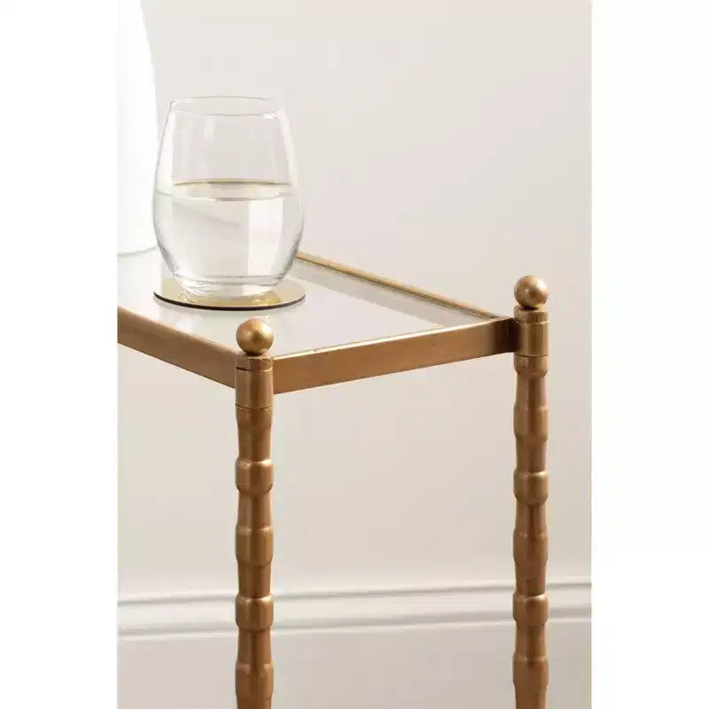 Table d'appoint rectangulaire Prisha de Kate and Laurel, 18x8x25, doré