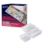 Trending Now 16-PCS Clear Drawer Organizer Set for Bathroom, Kitchen & Office Storage