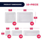 Tendance Actuelle : Ensemble de 16 Organiseurs de Tiroirs Transparents pour Salle de Bain, Cuisine et Bureau