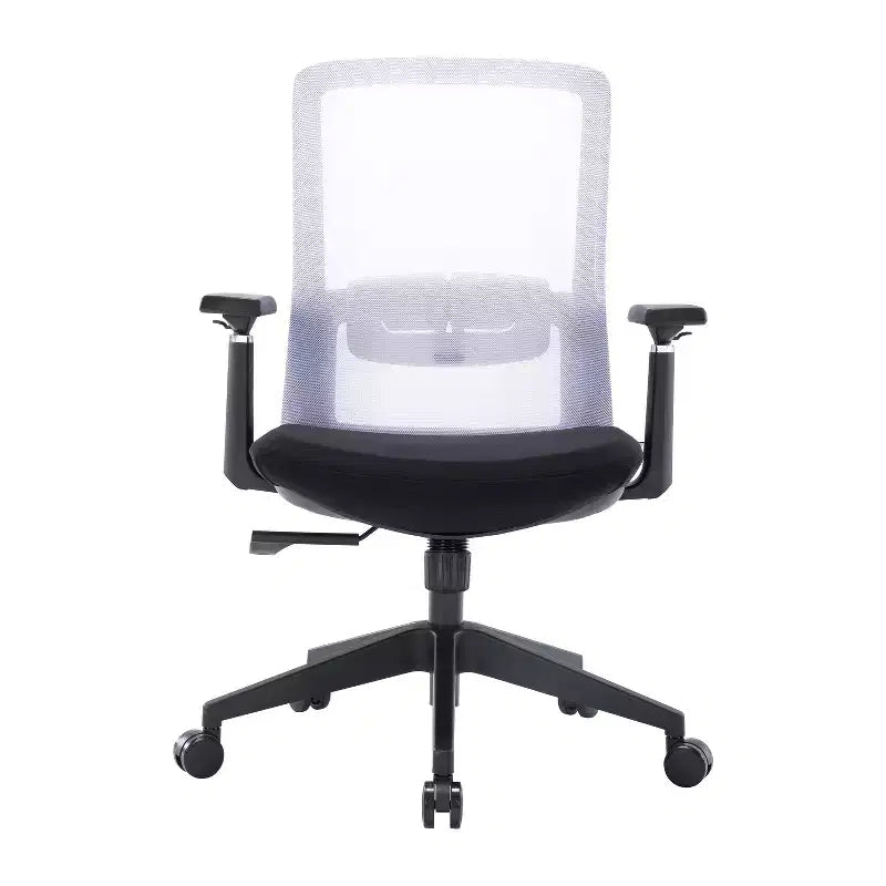 HomeStock Chaise de bureau ergonomique pivotante en similicuir PU noir de 117 cm de hauteur réglable