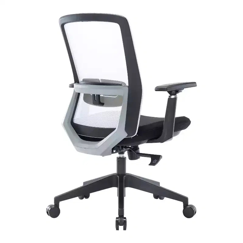 HomeStock Chaise de bureau ergonomique pivotante en similicuir PU noir de 117 cm de hauteur réglable