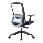 HomeStock Chaise de bureau ergonomique pivotante en similicuir PU noir de 117 cm de hauteur réglable