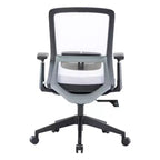 HomeStock Chaise de bureau ergonomique pivotante en similicuir PU noir de 117 cm de hauteur réglable