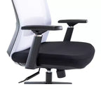 HomeStock Chaise de bureau ergonomique pivotante en similicuir PU noir de 117 cm de hauteur réglable