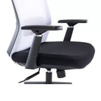 HomeStock Chaise de bureau ergonomique pivotante en similicuir PU noir de 117 cm de hauteur réglable