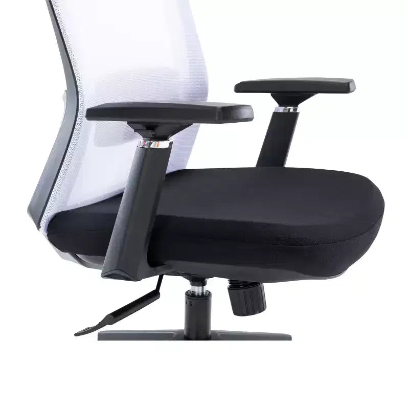 HomeStock Chaise de bureau ergonomique pivotante en similicuir PU noir de 117 cm de hauteur réglable