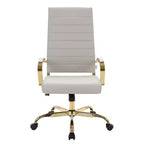 Chaises de bureau de direction HomeStock, hauteur réglable, 96,52 cm, assise en similicuir marron, avec roulettes