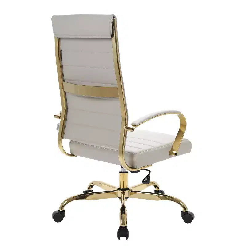 Chaises de bureau de direction HomeStock, hauteur réglable, 96,52 cm, assise en similicuir marron, avec roulettes