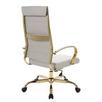 Chaises de bureau de direction HomeStock, hauteur réglable, 96,52 cm, assise en similicuir marron, avec roulettes