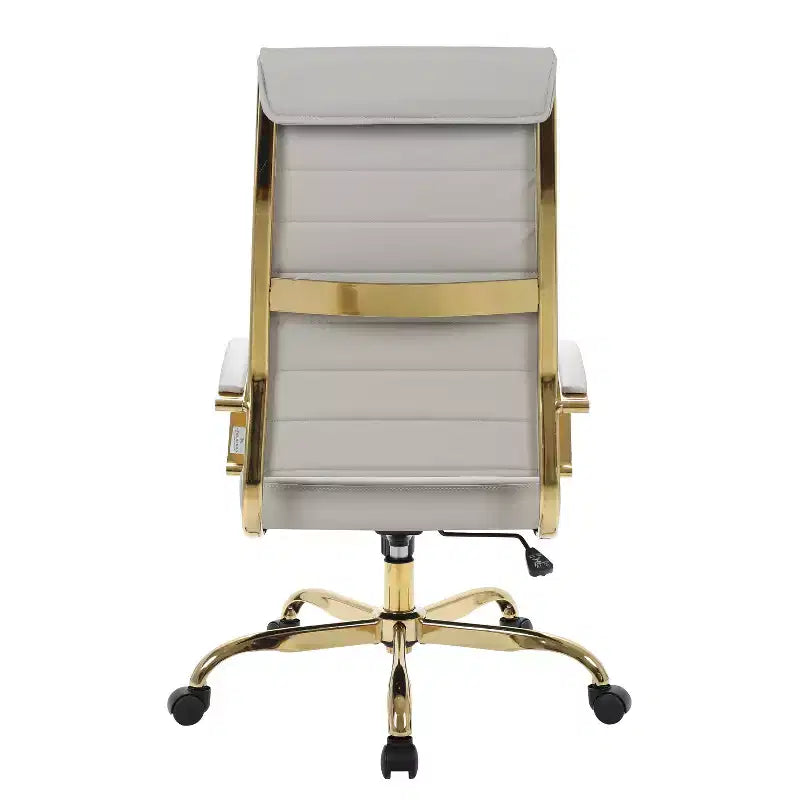 Chaises de bureau de direction HomeStock, hauteur réglable, 96,52 cm, assise en similicuir marron, avec roulettes