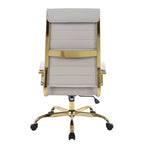 Chaises de bureau de direction HomeStock, hauteur réglable, 96,52 cm, assise en similicuir marron, avec roulettes