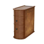 Table d'appoint avec station de recharge, Table d'appoint de canapé avec tiroirs, Table d'appoint de chevet, Aucun assemblage requis, Noyer - ModernLuxe