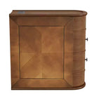 Table d'appoint avec station de recharge, Table d'appoint de canapé avec tiroirs, Table d'appoint de chevet, Aucun assemblage requis, Noyer - ModernLuxe