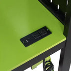 Lit mezzanine en bois pleine grandeur avec bureau, bibliothèque, station de recharge et lumière RVB - ModernLuxe