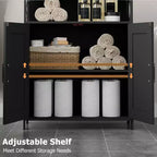 Meuble de salle de bain de ferme Dcolora avec 2 portes et étagères réglables