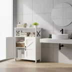 Meuble de salle de bain de ferme Dcolora avec 2 portes et étagères réglables