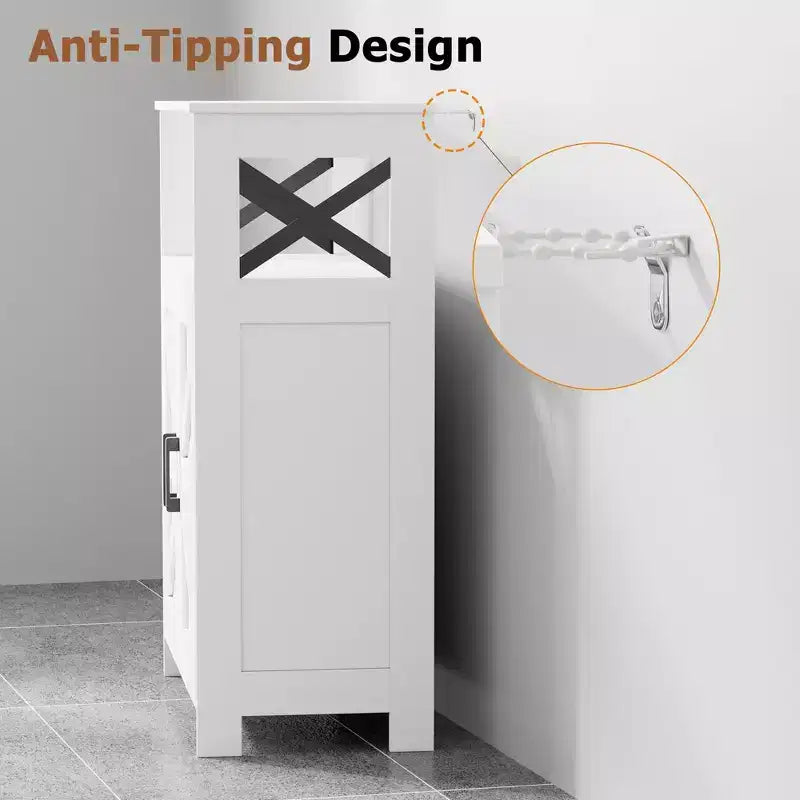 Meuble de salle de bain de ferme Dcolora avec 2 portes et étagères réglables