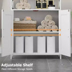 Meuble de salle de bain de ferme Dcolora avec 2 portes et étagères réglables