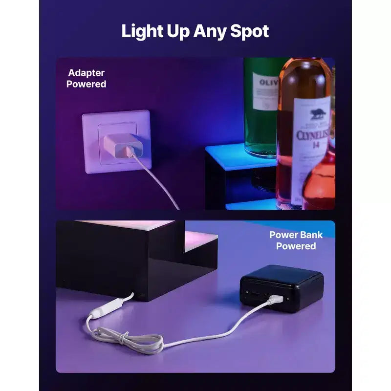 Étagère de présentation de bouteilles d'alcool lumineuse à LED VEVOR, 2 niveaux 101,6 cm, compatible USB, présentoir lumineux en acrylique pour bar à domicile avec télécommande RF et contrôle par application, noir+blanc