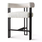 Lot de 8 tabourets de bar rembourrés modernes à hauteur de comptoir, tabourets de comptoir Bouclé avec pieds en métal, chaises d'îlot de cuisine de 61 cm de hauteur d'assise - Panipeachy