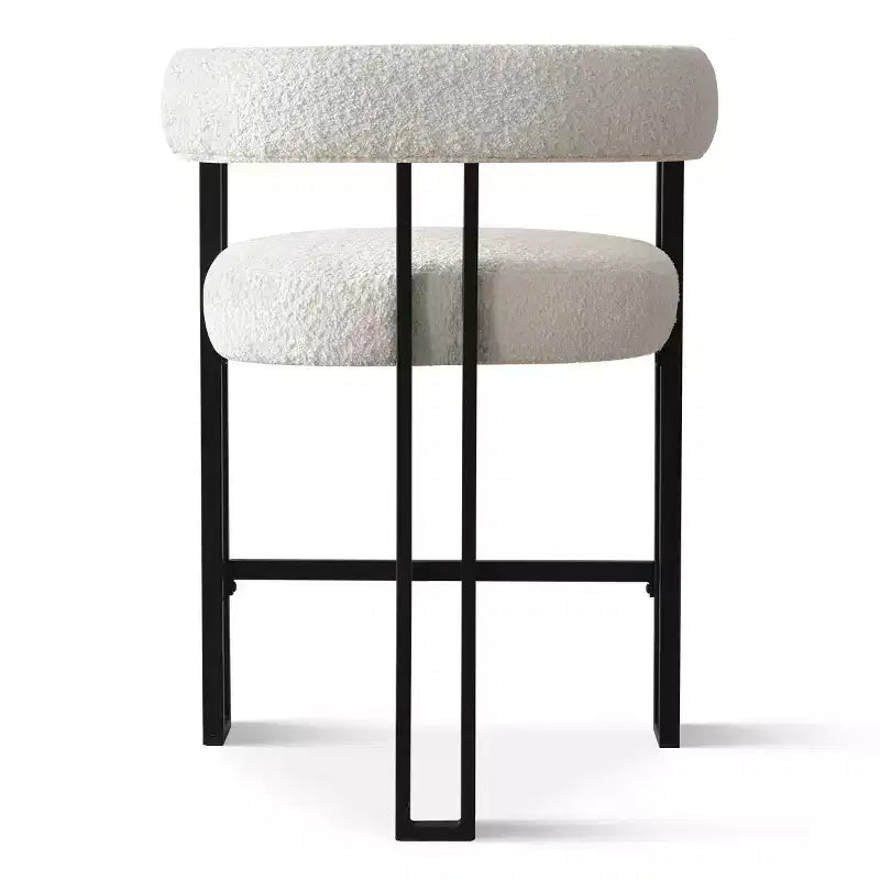 Lot de 8 tabourets de bar rembourrés modernes à hauteur de comptoir, tabourets de comptoir Bouclé avec pieds en métal, chaises d'îlot de cuisine de 61 cm de hauteur d'assise - Panipeachy
