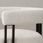 Lot de 8 tabourets de bar rembourrés modernes à hauteur de comptoir, tabourets de comptoir Bouclé avec pieds en métal, chaises d'îlot de cuisine de 61 cm de hauteur d'assise - Panipeachy