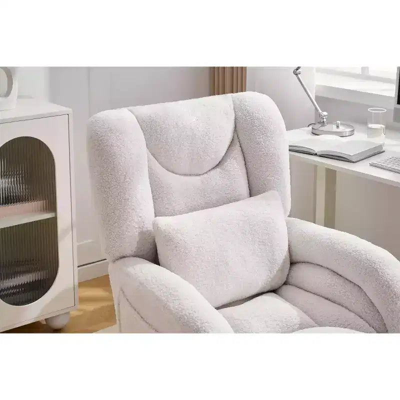 Chaise de bureau pivotante Teddy, fauteuil avec hauteur réglable, roulettes pour bureau, chambre - ModernLuxe
