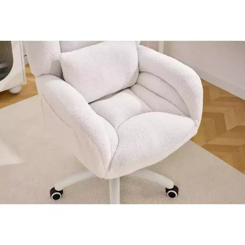 Chaise de bureau pivotante Teddy, fauteuil avec hauteur réglable, roulettes pour bureau, chambre - ModernLuxe