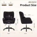 Chaise de bureau pivotante Teddy, fauteuil avec hauteur réglable, roulettes pour bureau, chambre - ModernLuxe