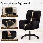 Chaise de bureau pivotante Teddy, fauteuil avec hauteur réglable, roulettes pour bureau, chambre - ModernLuxe