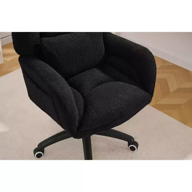Chaise de bureau pivotante Teddy, fauteuil avec hauteur réglable, roulettes pour bureau, chambre - ModernLuxe