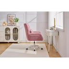 Chaise de bureau pivotante Teddy, fauteuil avec hauteur réglable, roulettes pour bureau, chambre - ModernLuxe