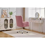Chaise de bureau pivotante Teddy, fauteuil avec hauteur réglable, roulettes pour bureau, chambre - ModernLuxe