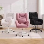 Chaise de bureau pivotante Teddy, fauteuil avec hauteur réglable, roulettes pour bureau, chambre - ModernLuxe
