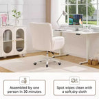 Chaise de bureau pivotante Teddy, fauteuil avec hauteur réglable, roulettes pour bureau, chambre - ModernLuxe