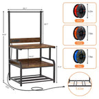 Besiost Grande Table d'Imprimante avec Rangement 4 Niveaux et Station de Charge, Table d'Imprimante 3D avec Rangement de Filament et Roulettes