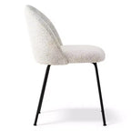 Lot de 8 chaises de salle à manger modernes en lin, sans accoudoirs, avec dossier rembourré et pieds en métal - Panipeachy