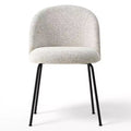 Set of 8 Modern Linen Upholstered Dining Chairs, Armless Kitchen & Dining Room Chairs with Padded Backrest and Metal Legs-Panipeachy