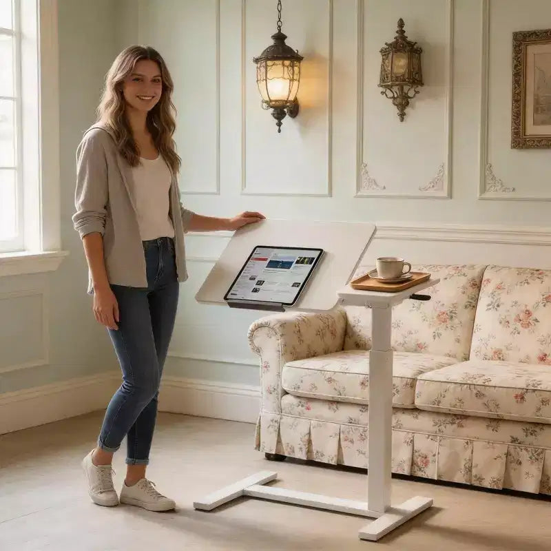 Table de chevet roulante mobile pour chambre à coucher ou salon