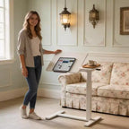Table de chevet roulante mobile pour chambre à coucher ou salon