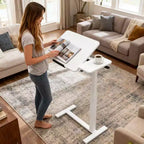 Table de chevet roulante mobile pour chambre à coucher ou salon