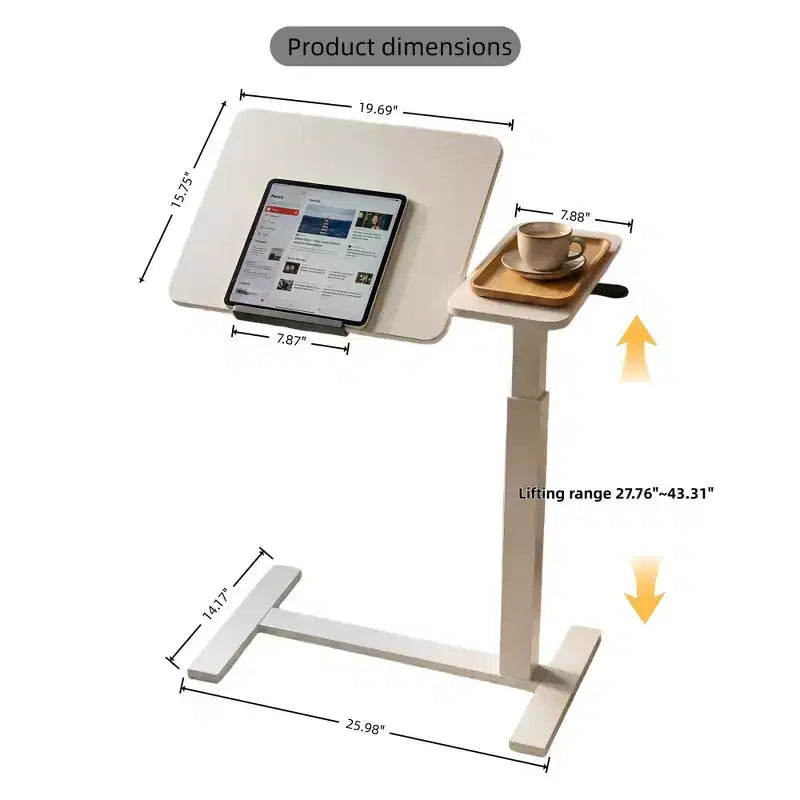 Table de chevet roulante mobile pour chambre à coucher ou salon