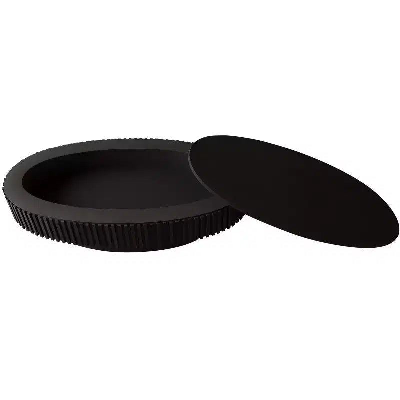 Table basse ovale avec rangement, table basse moderne en bois pour salon, noire