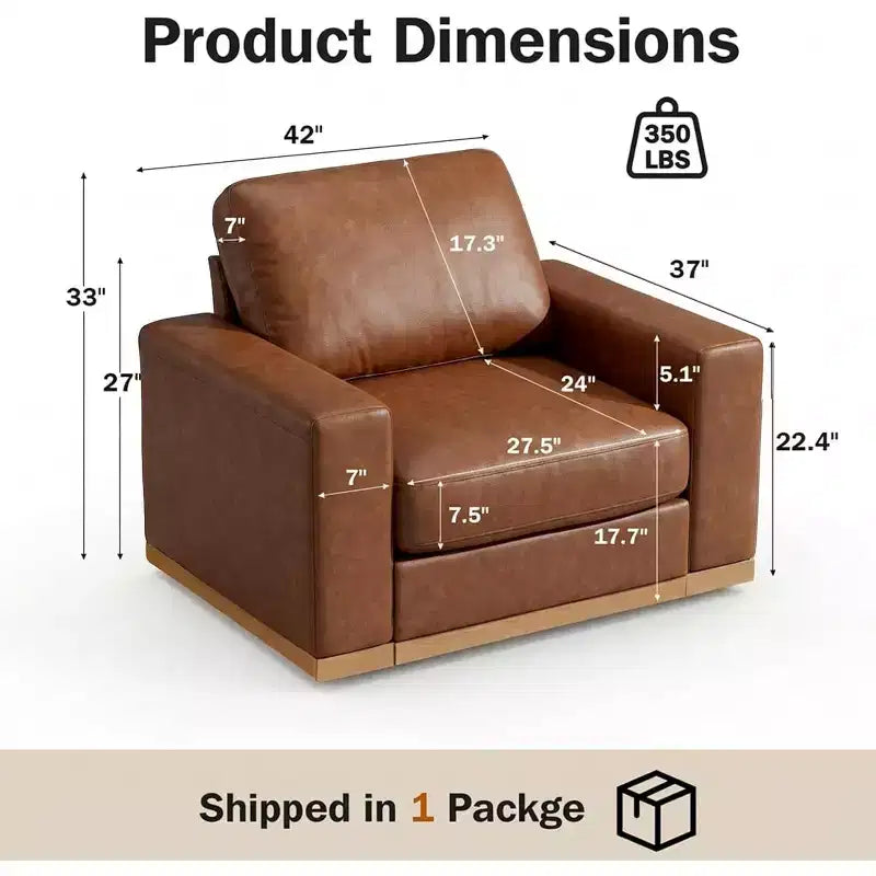 Canapé fixe Dyonery avec lattes en bois, tissu en coton, couleur beige clair, siège une personne, 112 cm