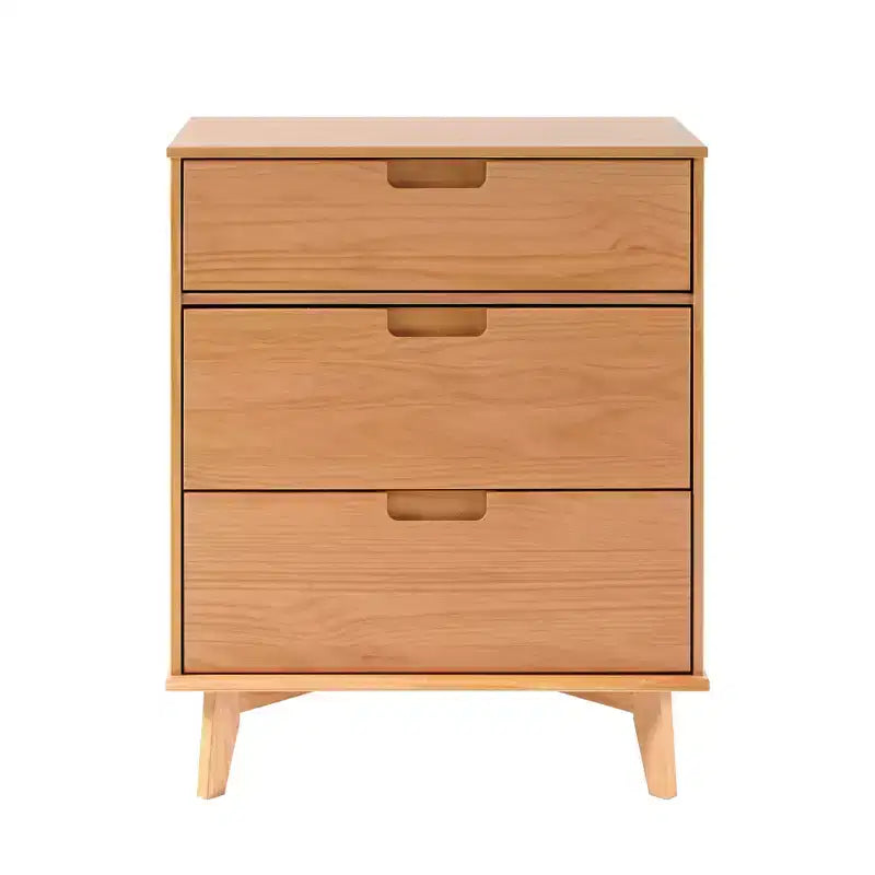 Commode à 3 tiroirs en bois de style moderne du milieu du siècle - Walker Edison