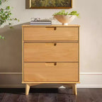 Commode à 3 tiroirs en bois de style moderne du milieu du siècle - Walker Edison