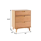Commode à 3 tiroirs en bois de style moderne du milieu du siècle - Walker Edison