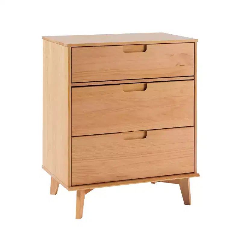 Commode à 3 tiroirs en bois de style moderne du milieu du siècle - Walker Edison