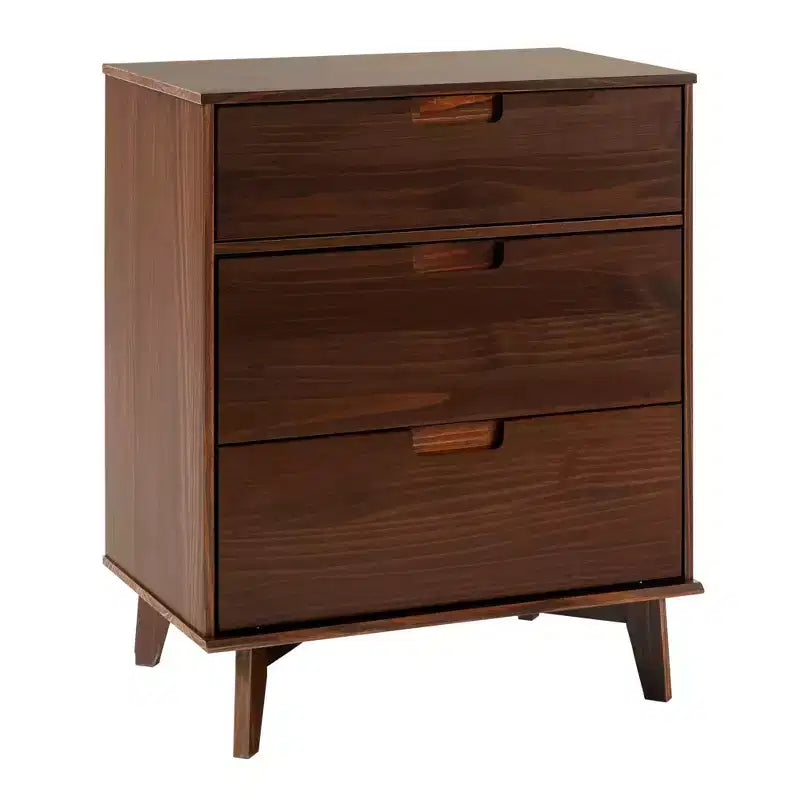 Commode à 3 tiroirs en bois de style moderne du milieu du siècle - Walker Edison
