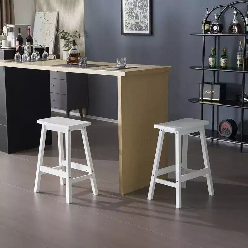 Tabouret de comptoir Karlhome en bois massif